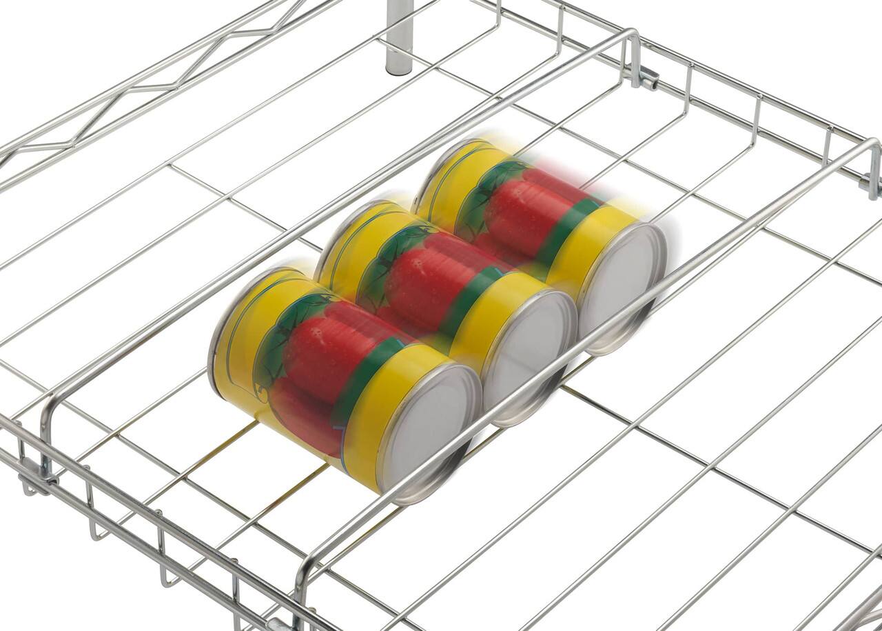 Alt View 14. TRINITY - BASICS EcoStorage 2-Tier Can Organizer Rack 2-Pack Chrome - Chrome.