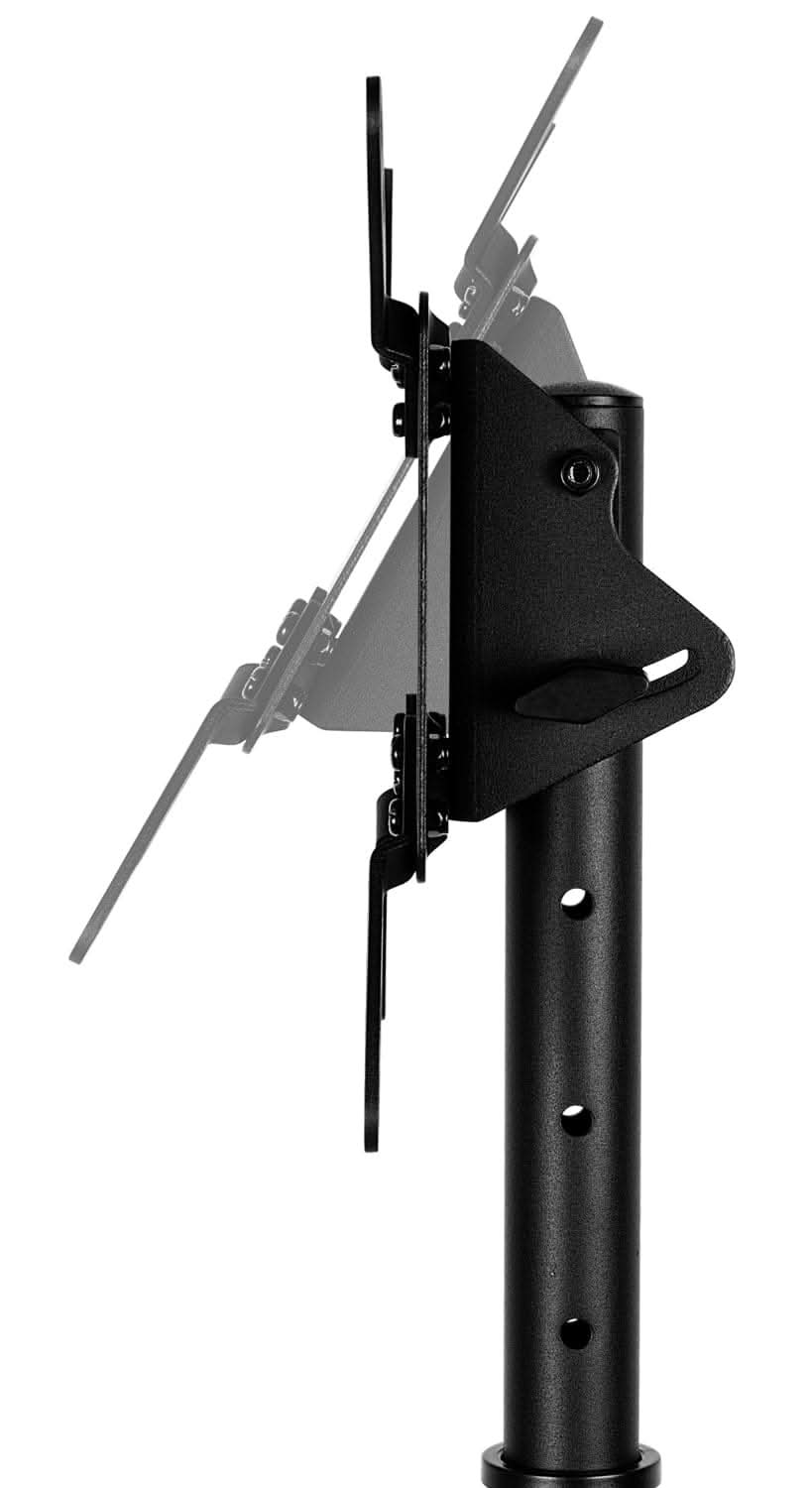 Alt View 6. Mount-It! - Adjustable Mobile TV Display Stand with Tilt, Height Adjustment, and Locking Caster Wheels, Black - Black.