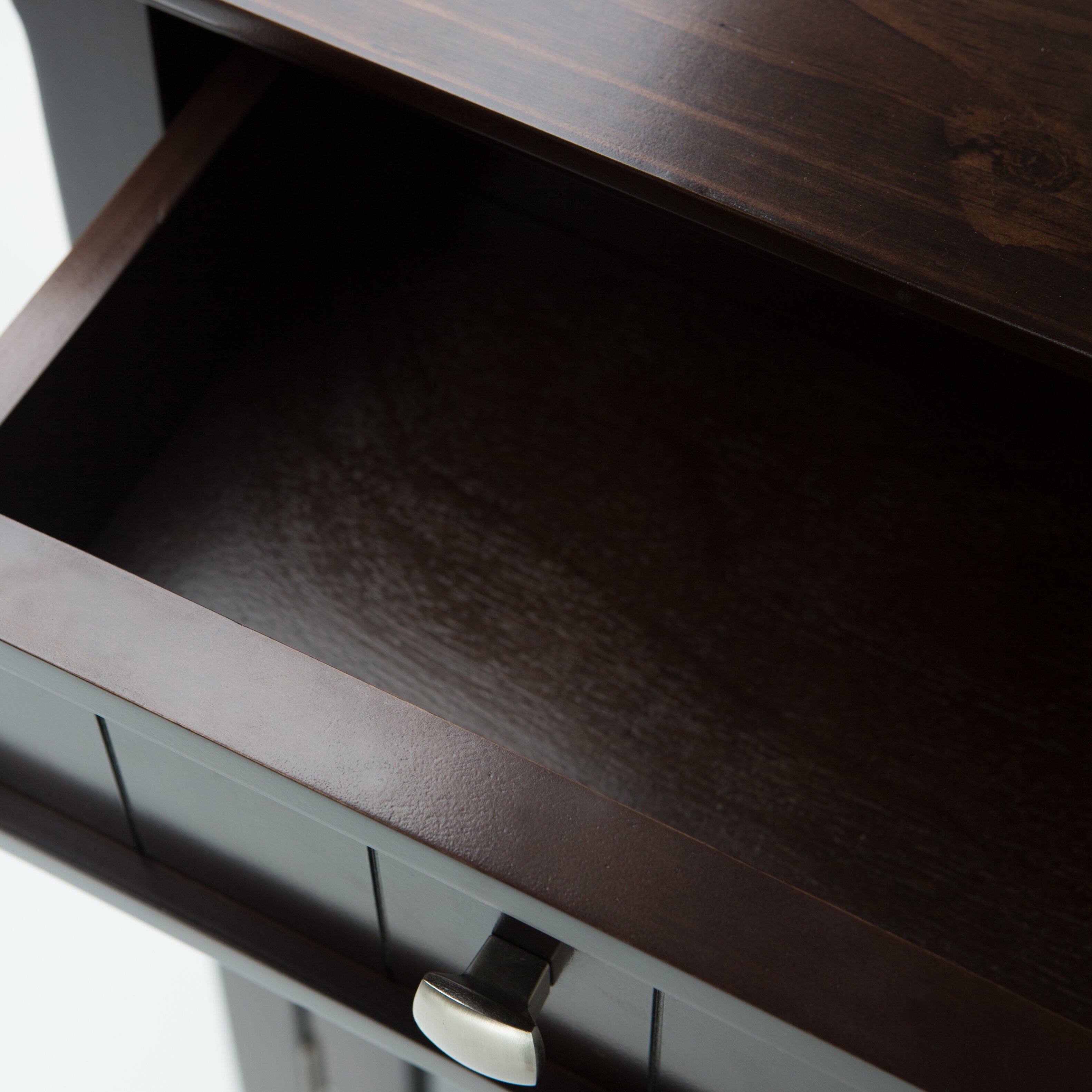 Alt View 7. Simpli Home - Acadian Solid Wood 48 inch Wide Storage Bench with Shelf and 36 inch Wide Storage Cabinet in Brunette Brown - Brunette Brown.