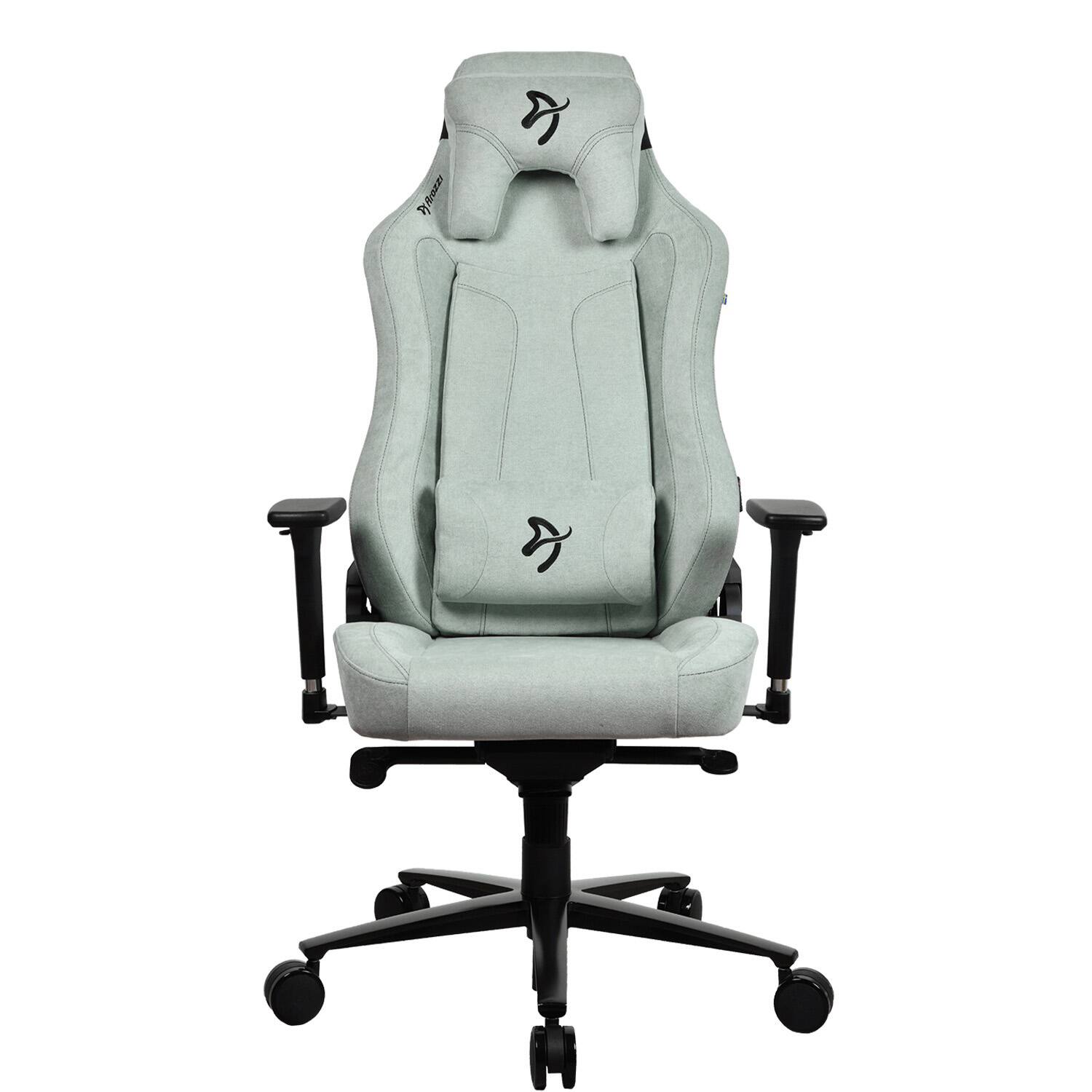 Angle. Arozzi - Vernazza Soft Fabric Gaming Chair - Pearl Green.