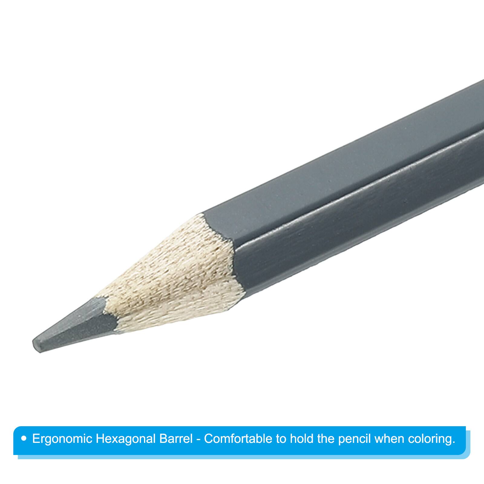 Ergonomic Hexagonal Barrel - Comfortable to hold the pencil when coloring.