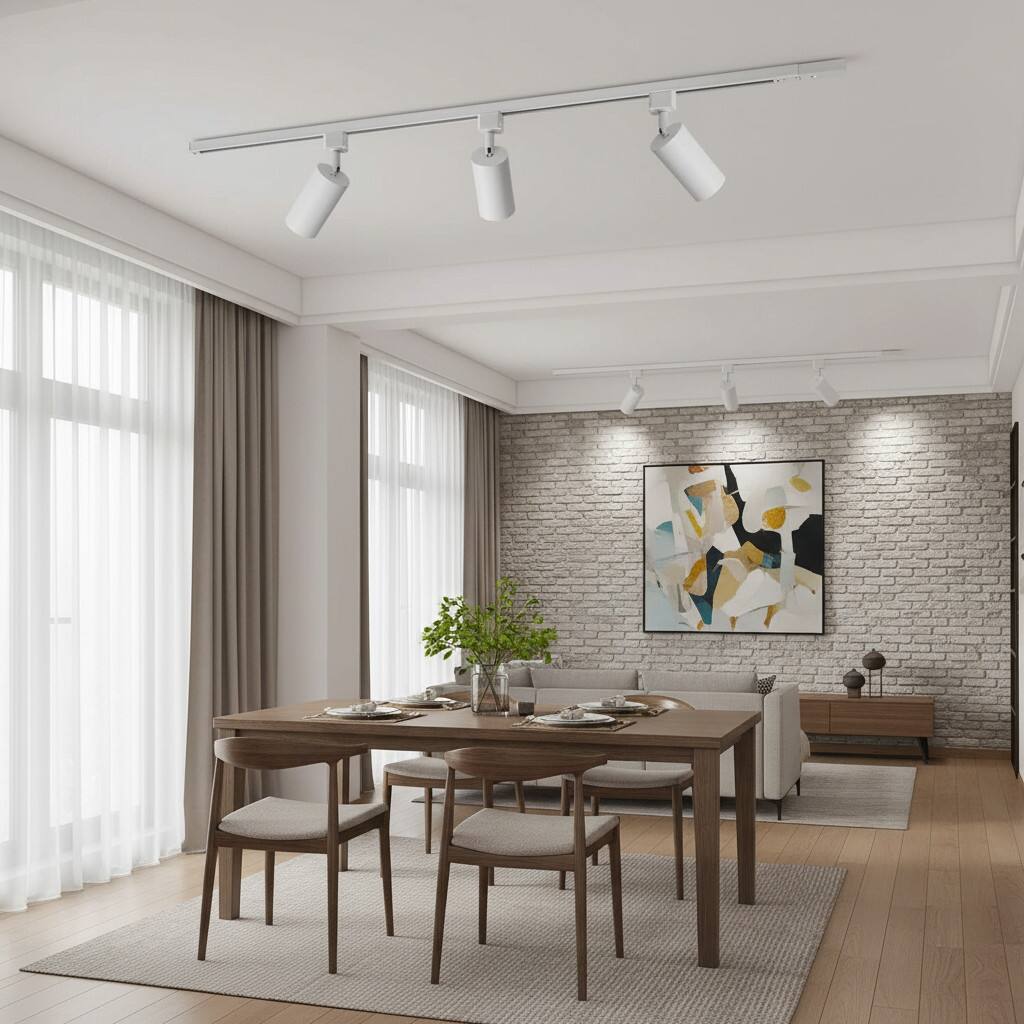 Alt View 2. Dazzed Corner - 4 Pack H Type LED Track Light Heads, GU10 Base Adapter Ceiling Spot Light Fixture - White.