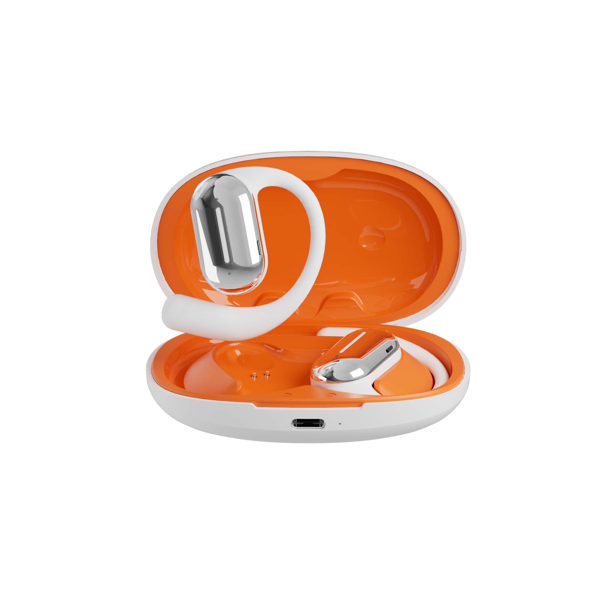 Miro - O1 OWS AI Bluetooth5.3 Open-ear Earbuds IPX4 Waterproof Speaker 400mAh USB Type-C Charging 4H Play & Talk Time - White