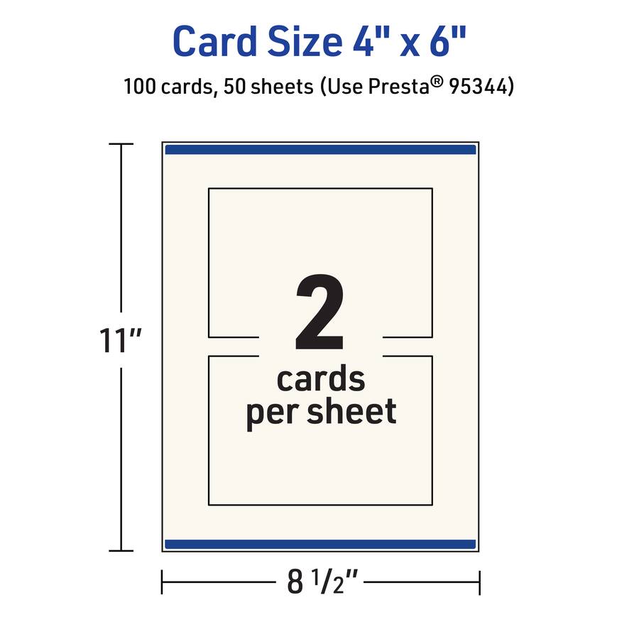 Avery Printable Rectangle Cards, 4