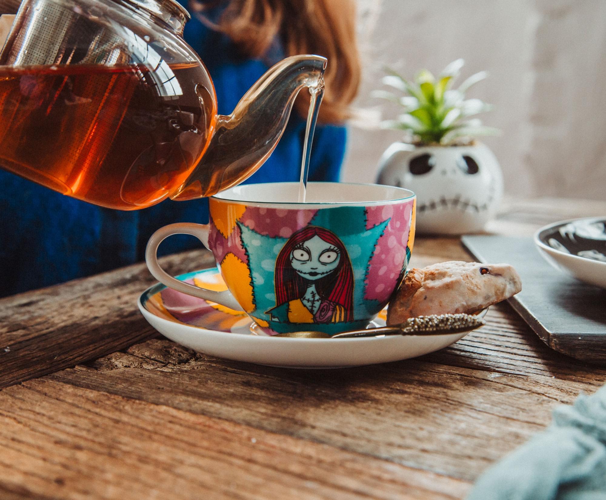 Alt View 3. Disney - Disney The Nightmare Before Christmas Jack & Sally Teacup and Saucer | Set of 2 - Black.