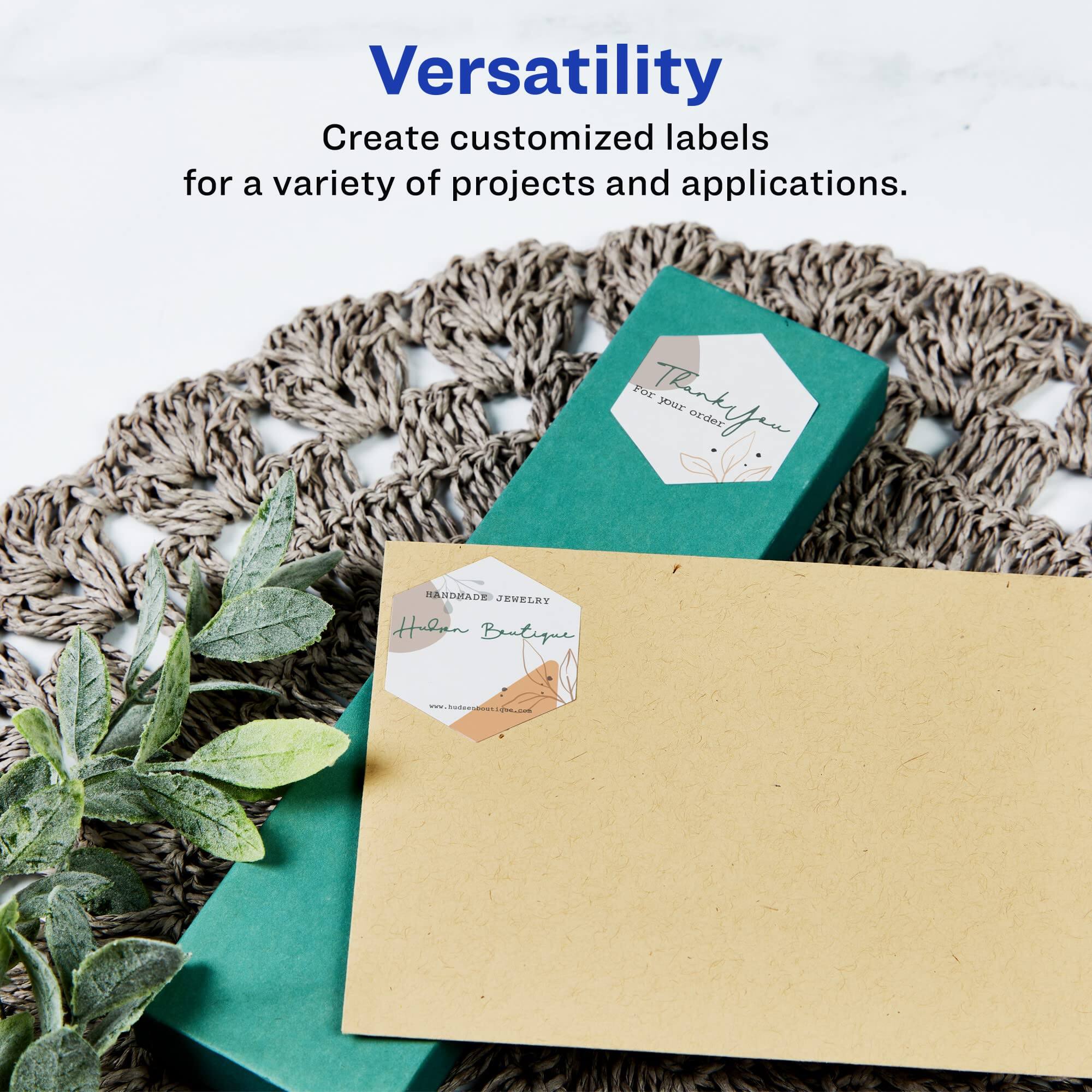 Versatility  
Create customized labels for a variety of projects and applications.  

For your order:  
HANDMADE JEWELRY  
Huln Boutique