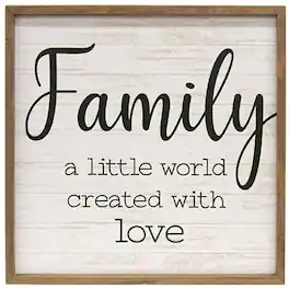 BreeBe - Family Framed Sign - Brown, White