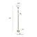 Left. Lalia Home - Torchiere 800lm Floor Lamp with Reading Light and Marble Glass Shades - Gold/White Shade.
