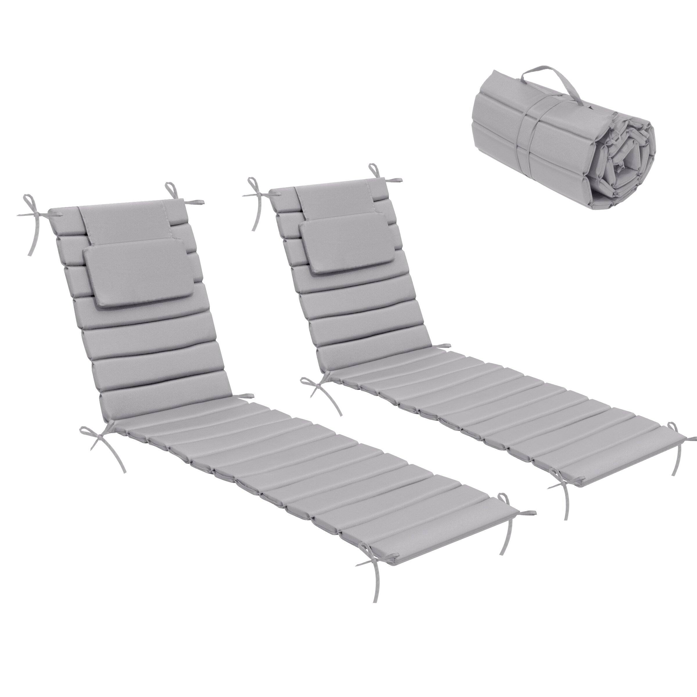 Crestlive Products - Outdoor Patio Lounge Chair Cushion - Light Gray price history on PriceWatchPro