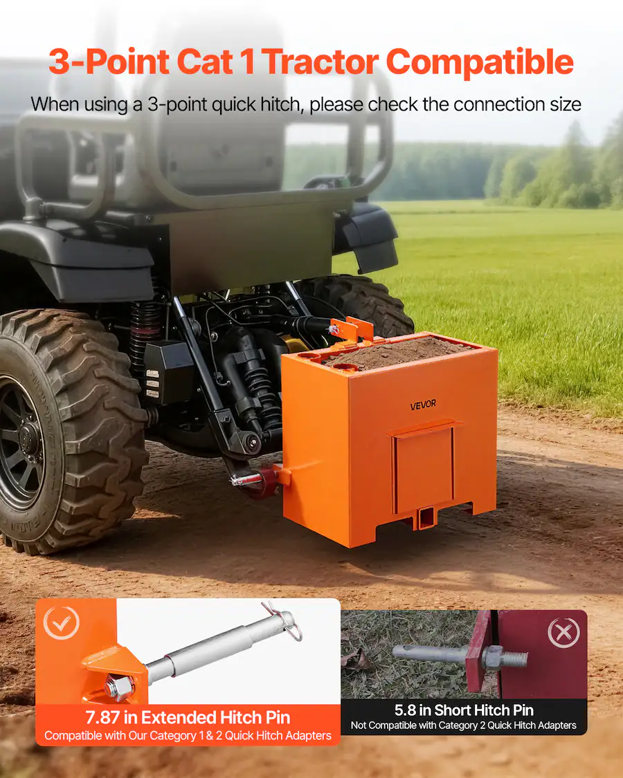 Distribution Point Server VEVOR Ballast Box, 3 Point Category 1 Tractor Ballast of 800 lbs ...