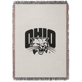 Chad & Jake - Ohio Bobcats Woven Blanket - White