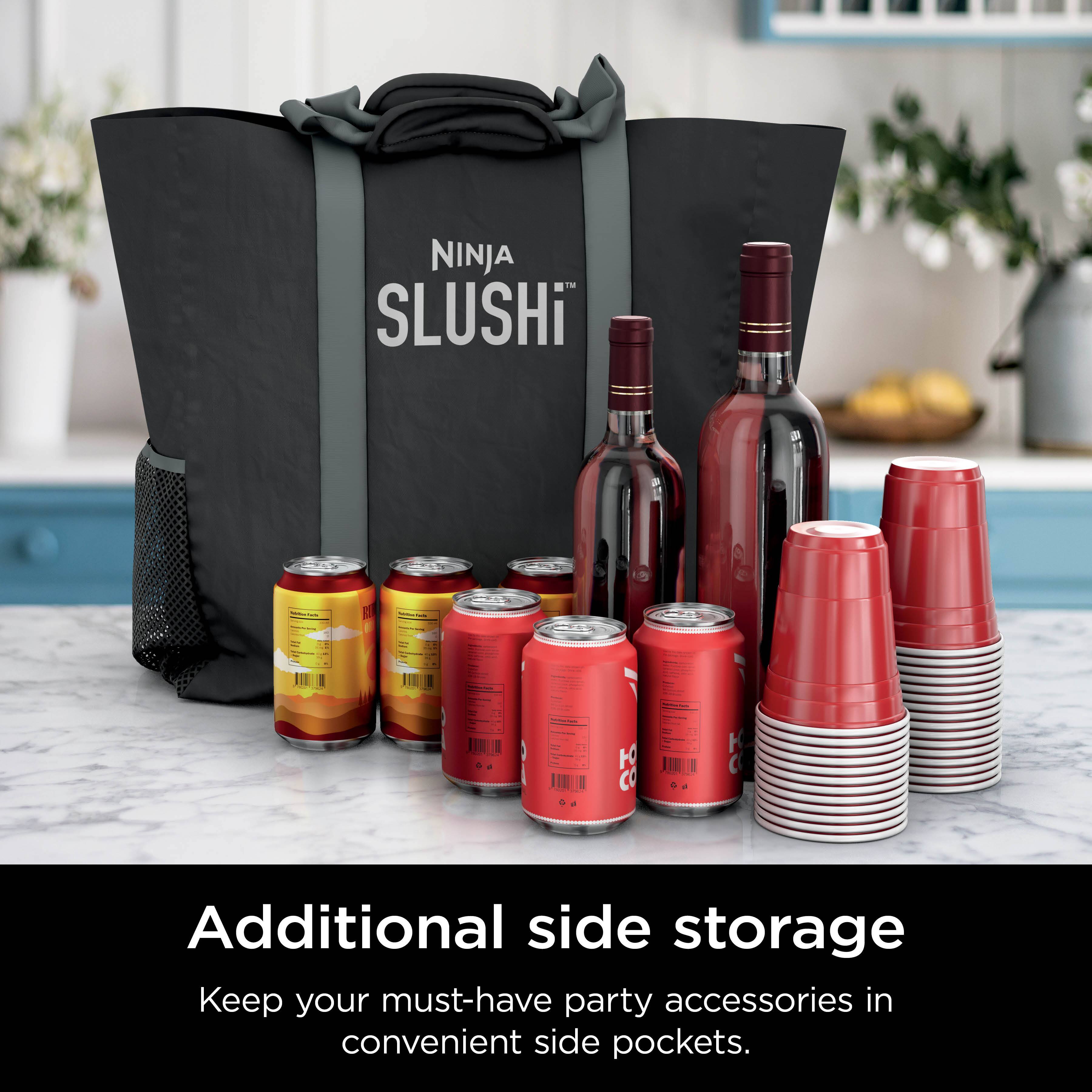 NINJA SLUSHI™

Additional side storage

Keep your must-have party accessories in convenient side pockets.