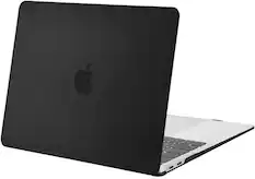 Front. mosiso - Case for MacBook Air 13 inch A2337 M1 A2179 A1932 with Touch ID 2018-2022 - Black.