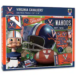 YouTheFan - Virginia Cavaliers 500-Piece Retro Series Puzzle - Multicolor