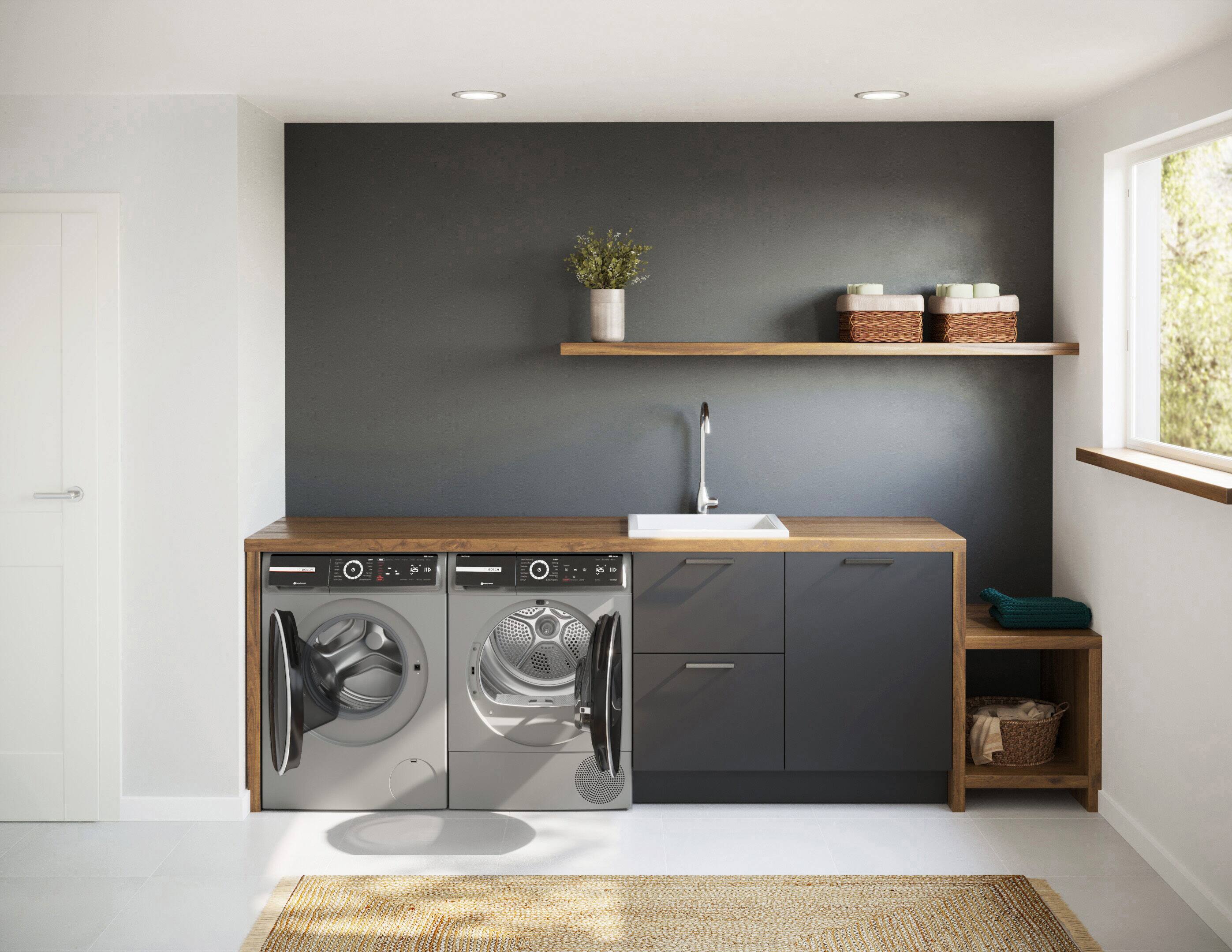 Alt View 5. Bosch - 800 Series 2.4 Cu. Ft. High-Efficiency Stackable Smart Front Load Washer with Steam and 4D Wash System - Pearl steel.