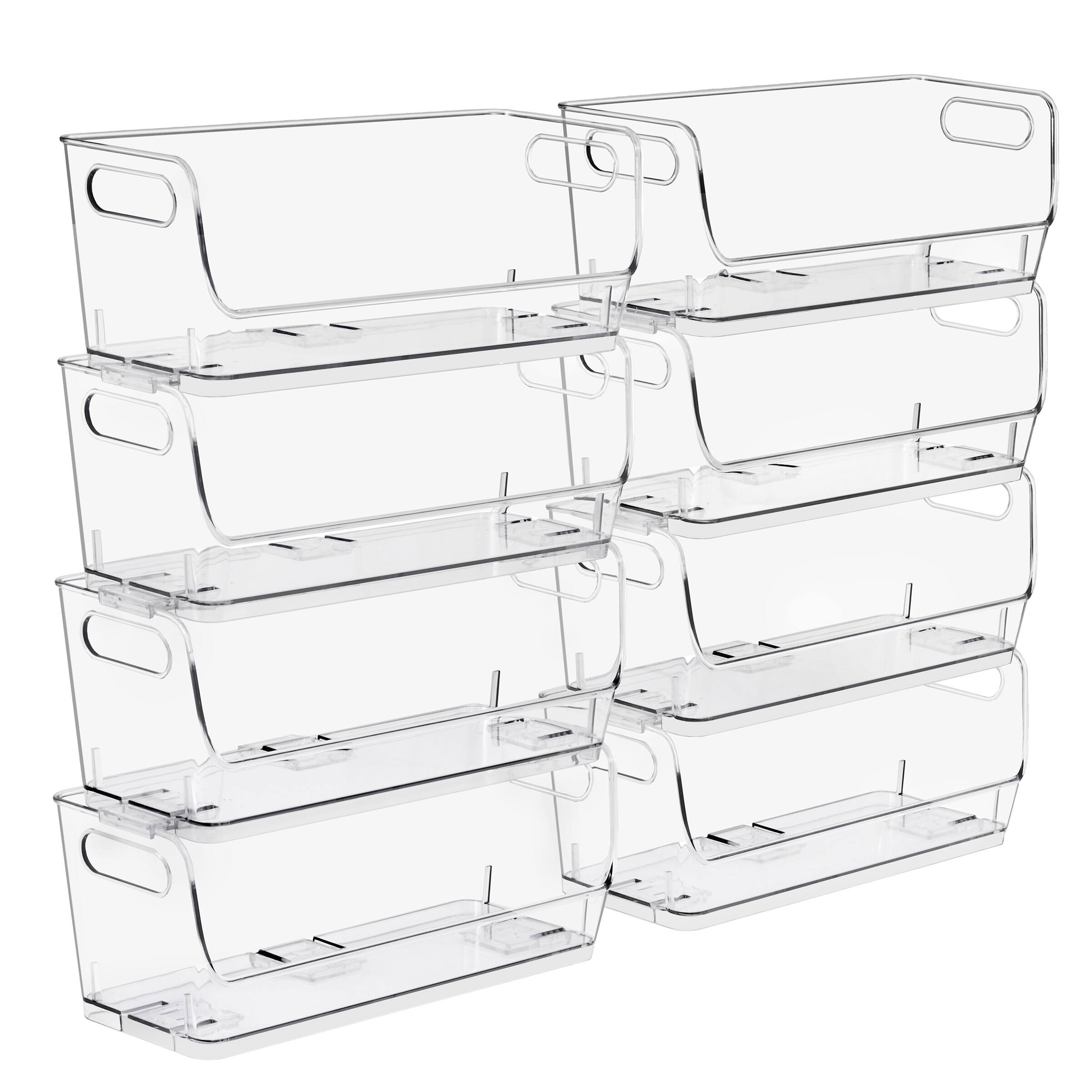 Angle. Sorbus - Sorbus Stackable Storage Bins Open Front, Clear Stackable Storage Bins, Pantry Bins for Storage and Organization.