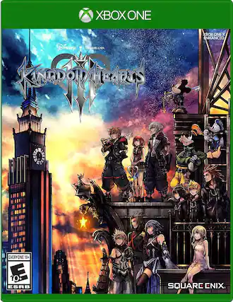 XBOX ONE
Disney SQUARE ENIX
KINGDOM HEARTS III
XBOX ONE X ENHANCED
EVERYONE 10+
E 10+ ESRB
SQUARE ENIX - E (Everyone)
