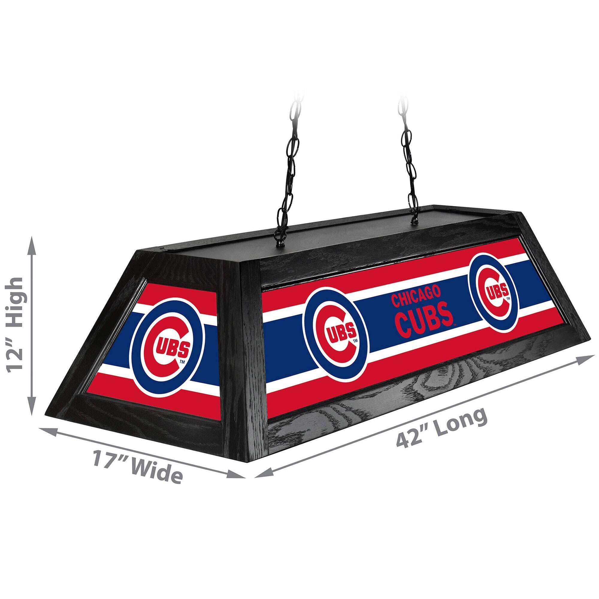 High 12"  
Wide 17"  
Long 42"  
Chicago Cubs