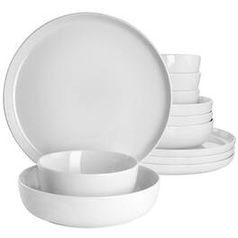 Gibson - Home Avisala 12 Piece Fine Ceramic Dinnerware Set - White