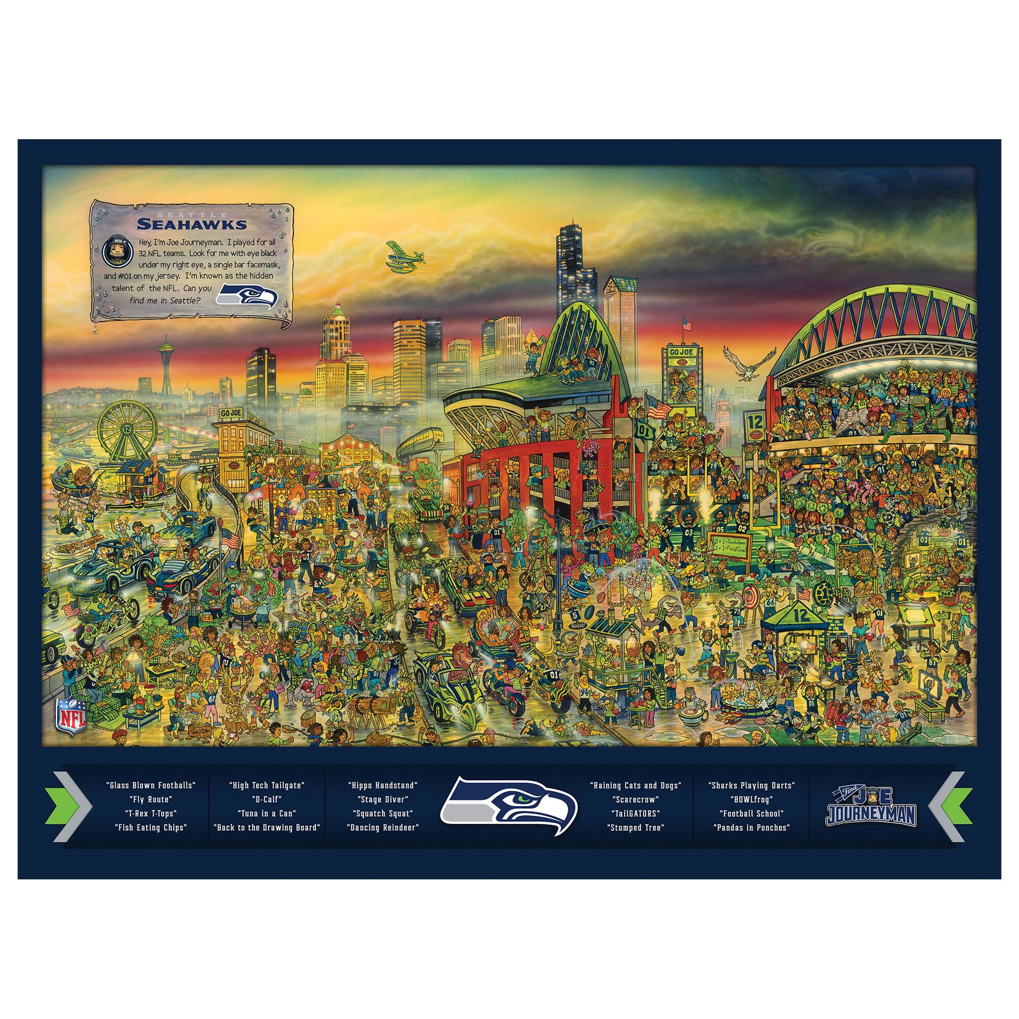 YouTheFan - Seattle Seahawks 500-Piece Joe Journeyman Puzzle - Multicolor price history on PriceWatchPro