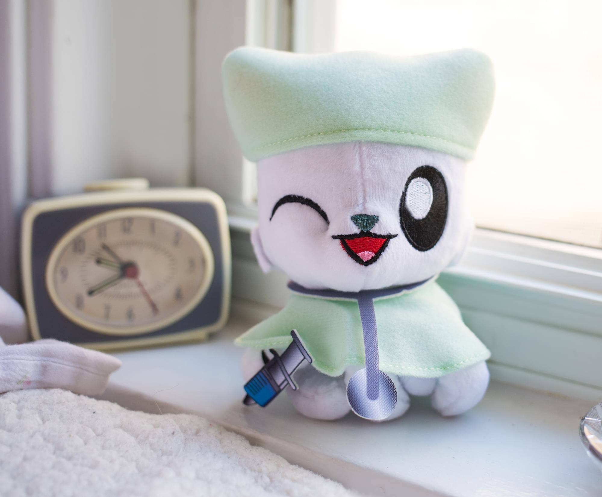Alt View 4. Tentacle Kitty - Tentacle Kitty First Responders & Essentials Little Ones Plush | Nurse Kitty - Blue.
