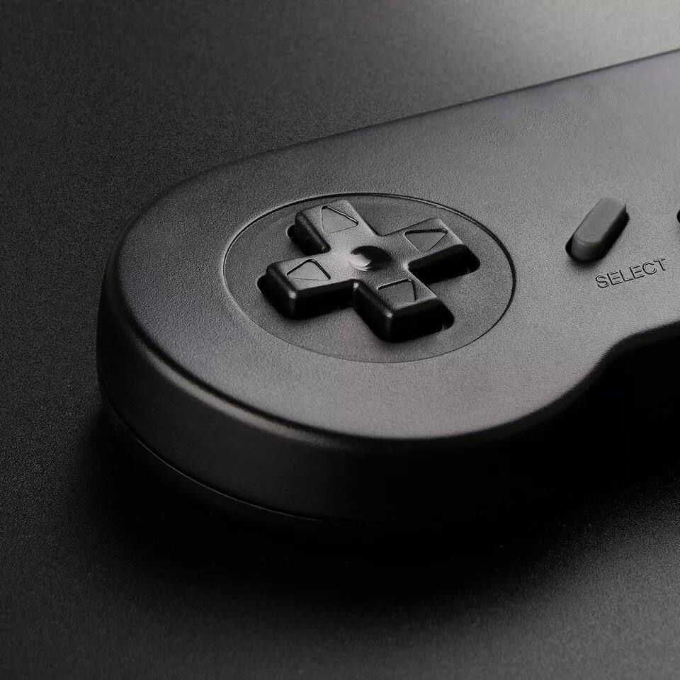 Back. Stock Preferred - Retro USB Wired Controllers Gamepad - Black.