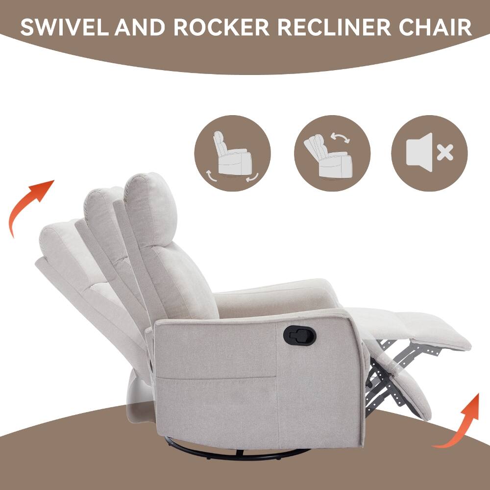 SWIVEL AND ROCKING RECLINER CHAIR