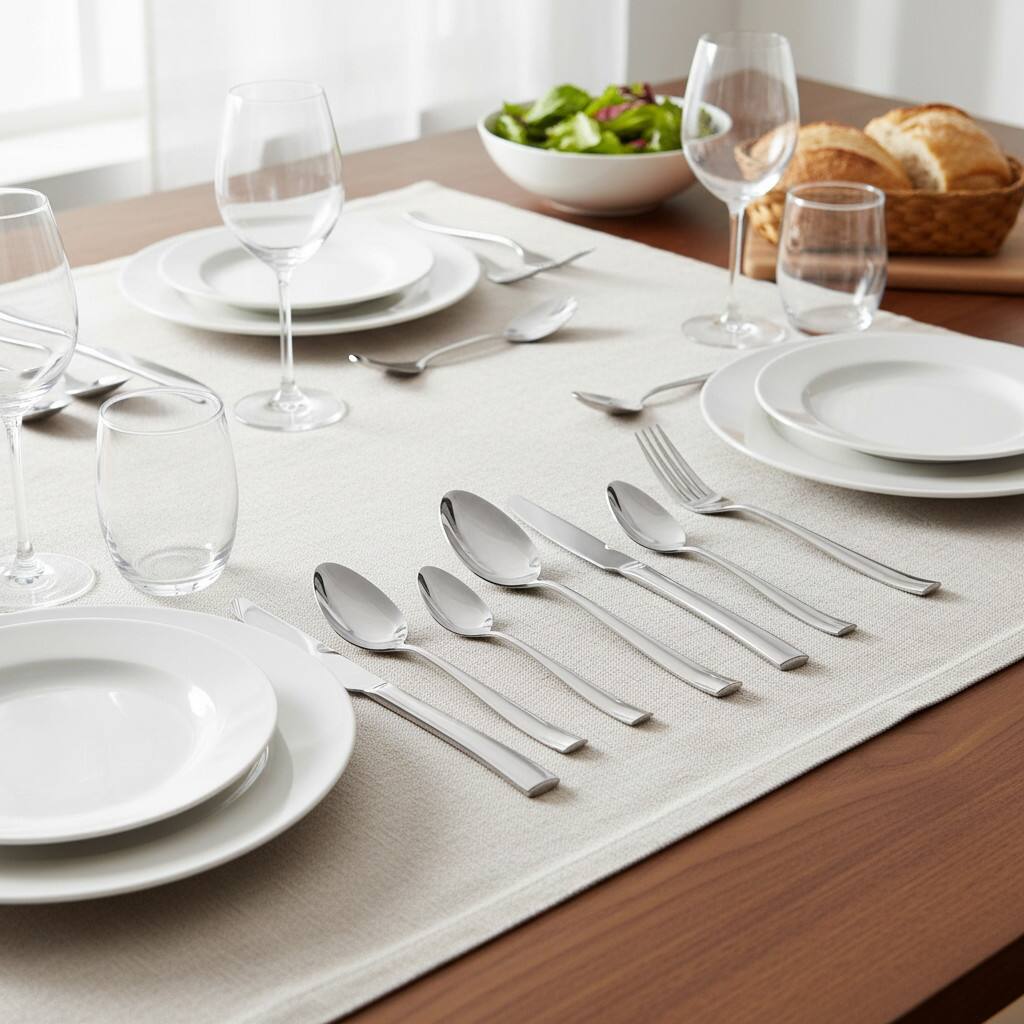 Alt View 2. Dazzed Corner - 20-Piece Silverware Set, Glossy Stainless Steel Flatware Service for 4 - NY8JPSC.