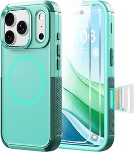 FINEAK - Magnetic iPhone 17 Pro Case-Heavy Duty Protection & MagSafe Compatible - Teal