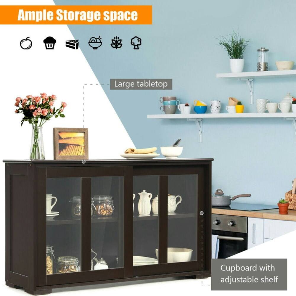 Ample Storage space  
Large tabletop  
Cupboard with adjustable shelf