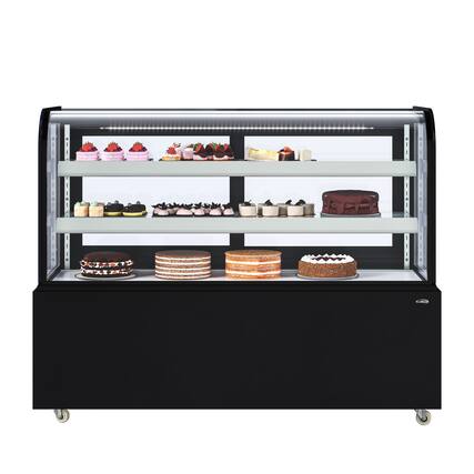 Front. Koolmore - 60 in. Refrigerated Bakery Display Case in Black, 17.6 cu. ft. (KM-CDHF-17C-BK) - black.