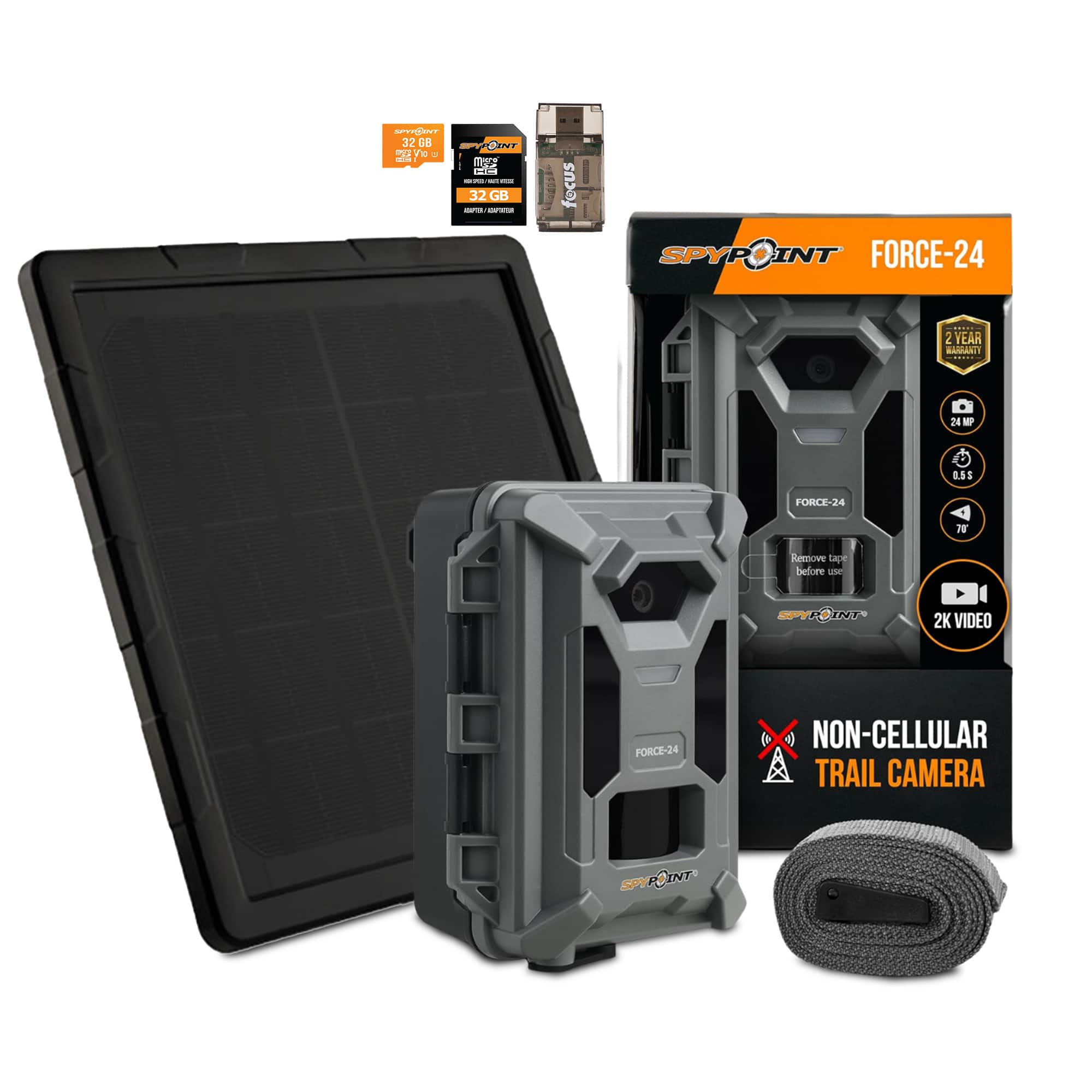 Spypoint - Force-24MP Non-Cellular Trail Camera Bundle with Accessories