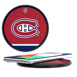 Keyscaper - Montreal Canadiens Stripe Wireless Charger - Multicolor