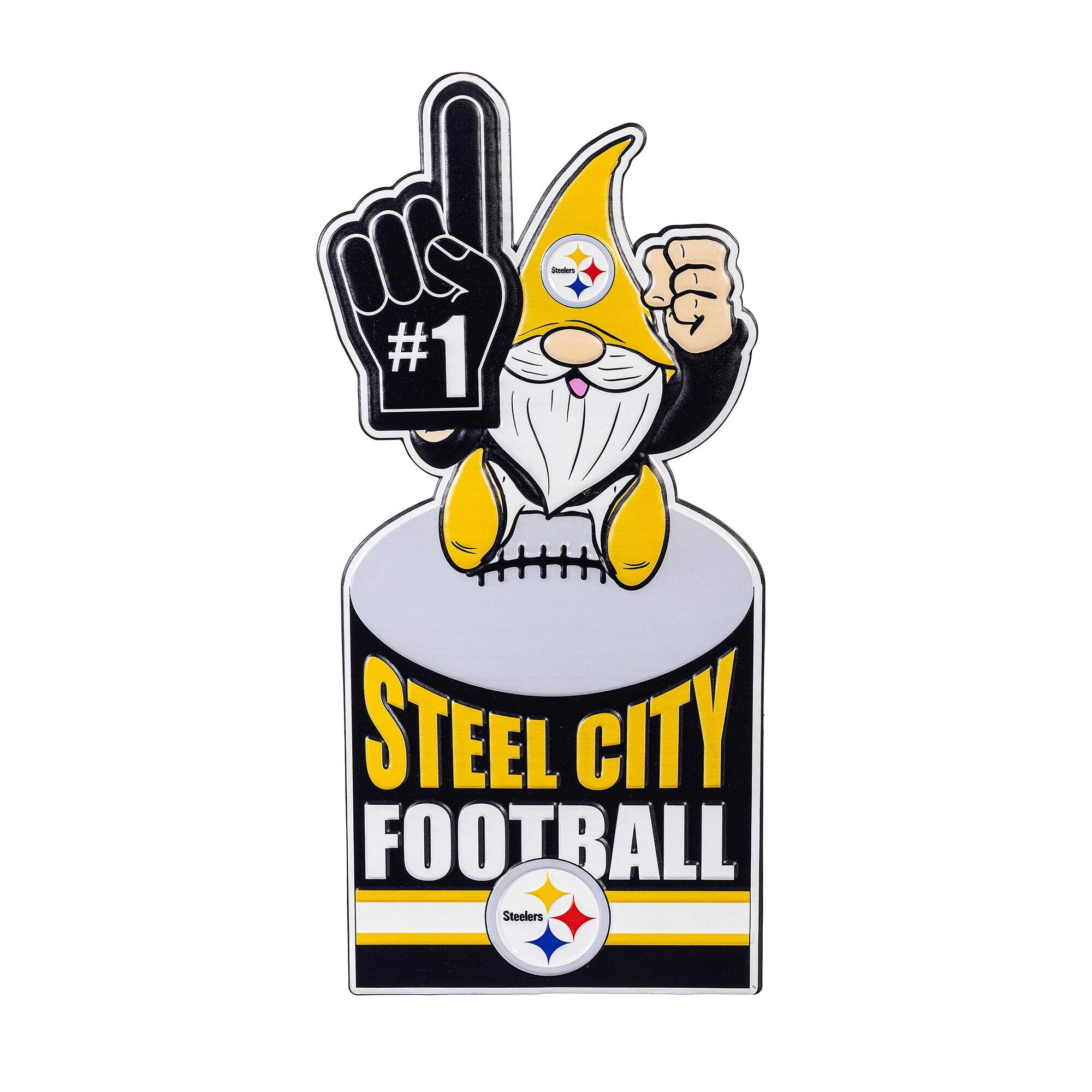 Pittsburgh Steelers 30" Metal Gnome 3-in-1 Outdoor Yard Sign