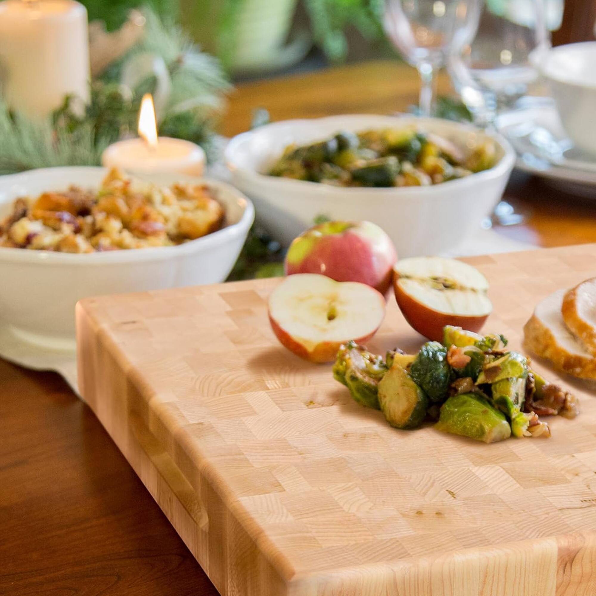 Alt View 7. John Boos - John Boos Small Maple Wood End Grain Cutting Board for Kitchen 18" x 18" x 2.25" - NATURAL.