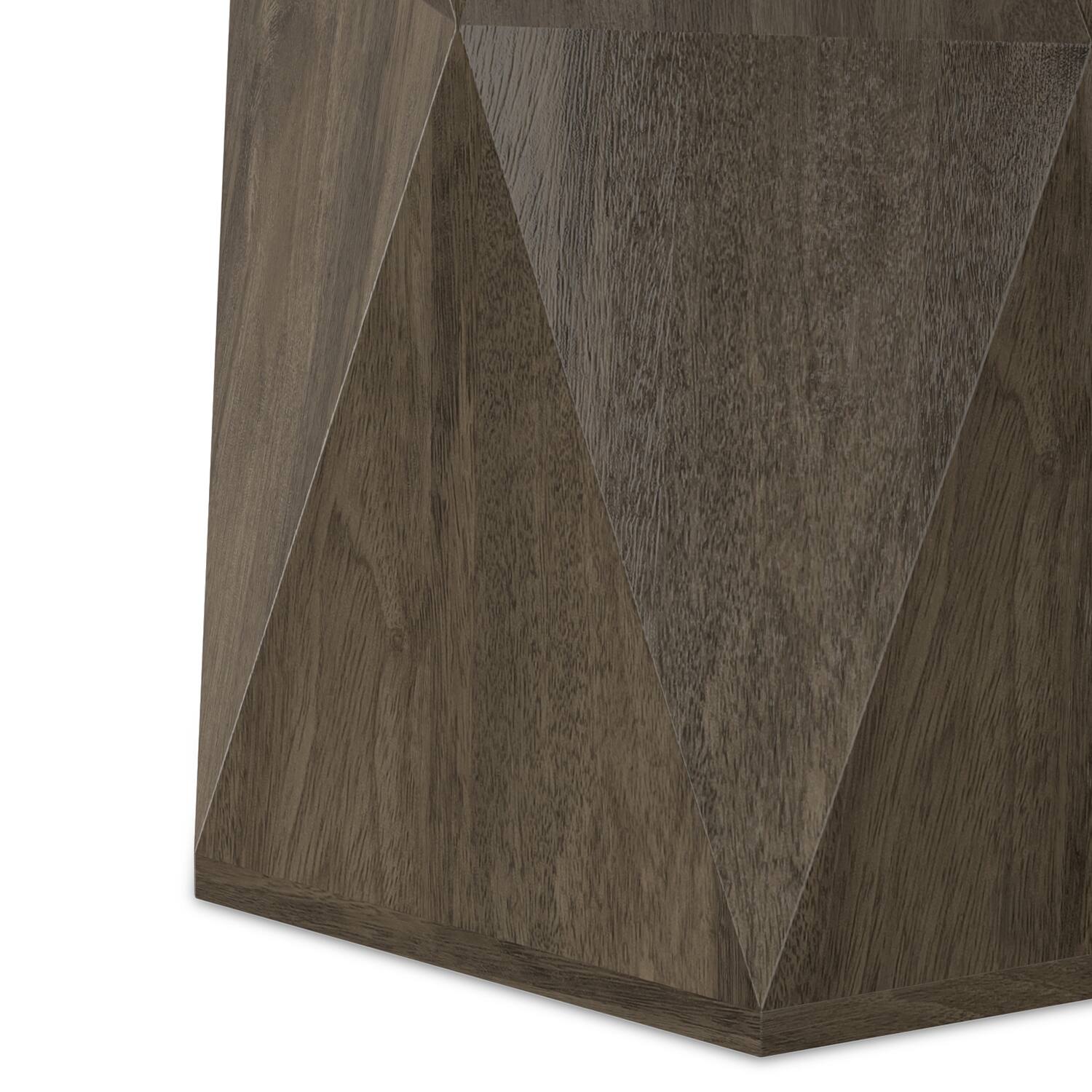 Alt View 5. Simpli Home - Mckinley 16 inch Wide Solid Mango Contemporary End Table in Ash Grey, Assembled - Ash Grey.