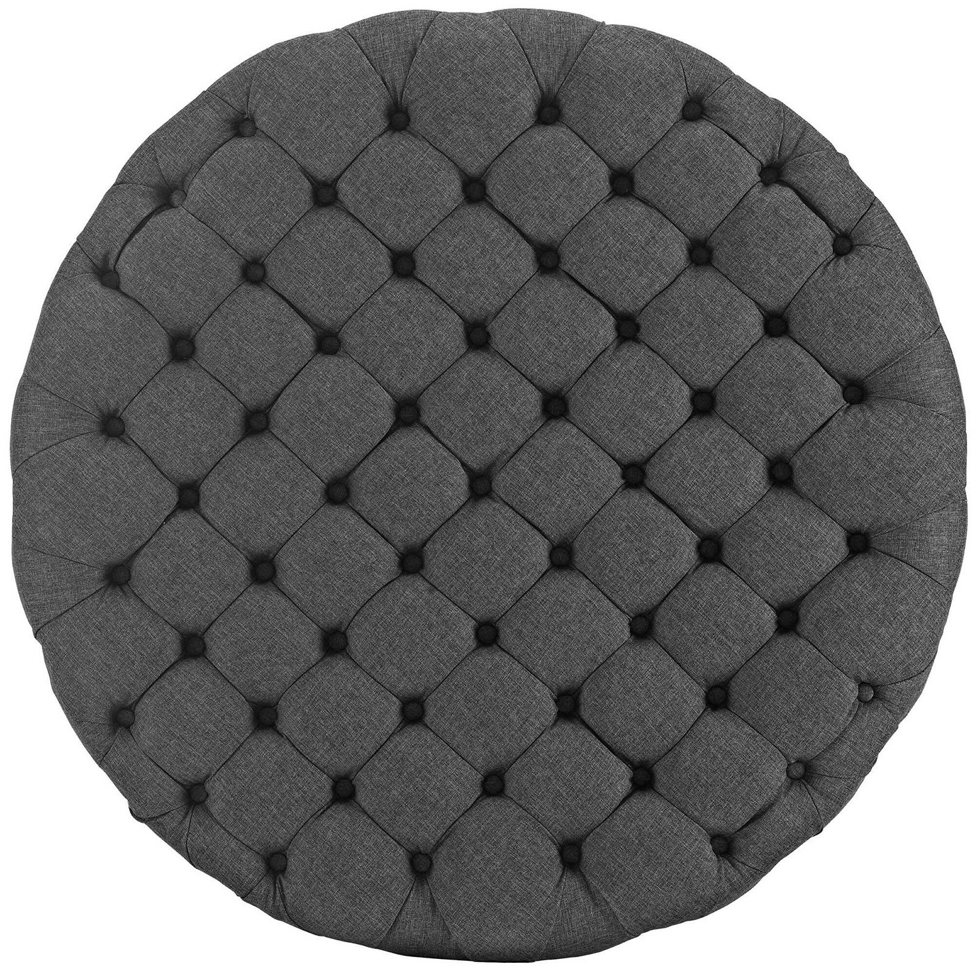 Alt View 1. Modway - Amour Upholstered Fabric Ottoman by Modway - EEI-2225-GRY.