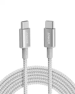 Anker - USB C to USB C Cable, Type-C Charging Cord Fast Charge(10FT,100W) - Silver