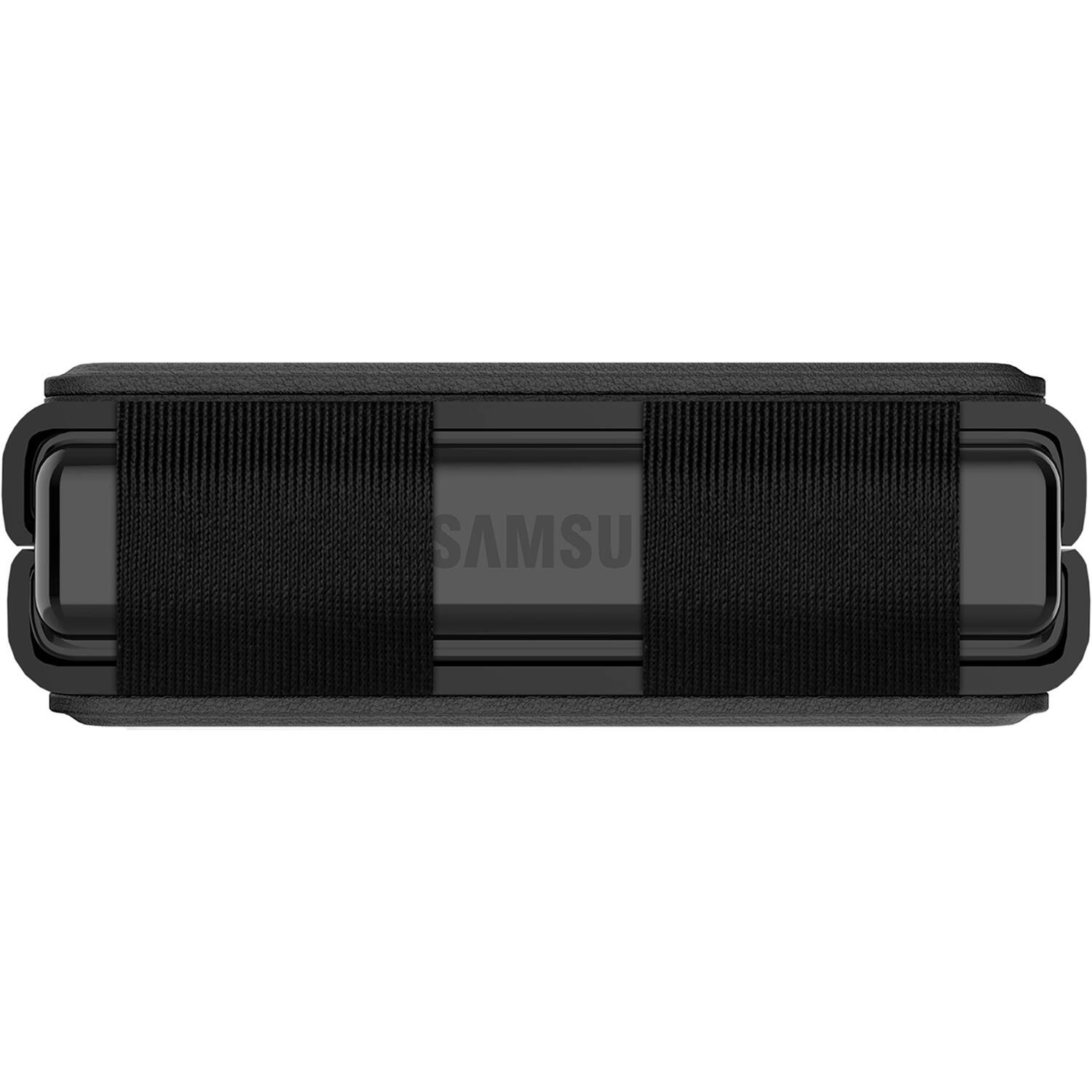 Alt View 11. SaharaCase - Leather Kickstand Case for Samsung Galaxy Z Flip5 - Black.