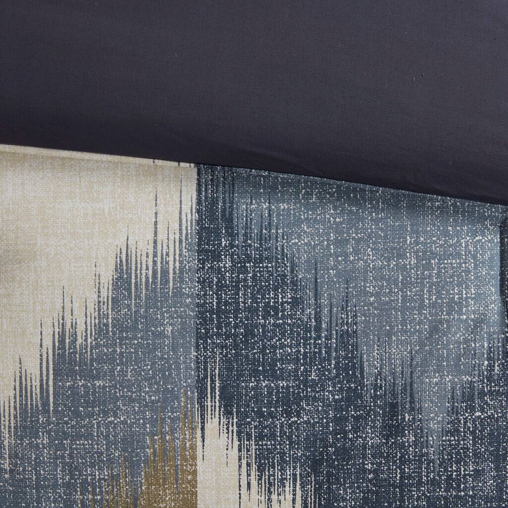 Alt View 5. Gracie Mills - Gracie Mills Heise Ikat Chevron Comforter Set - Navy.