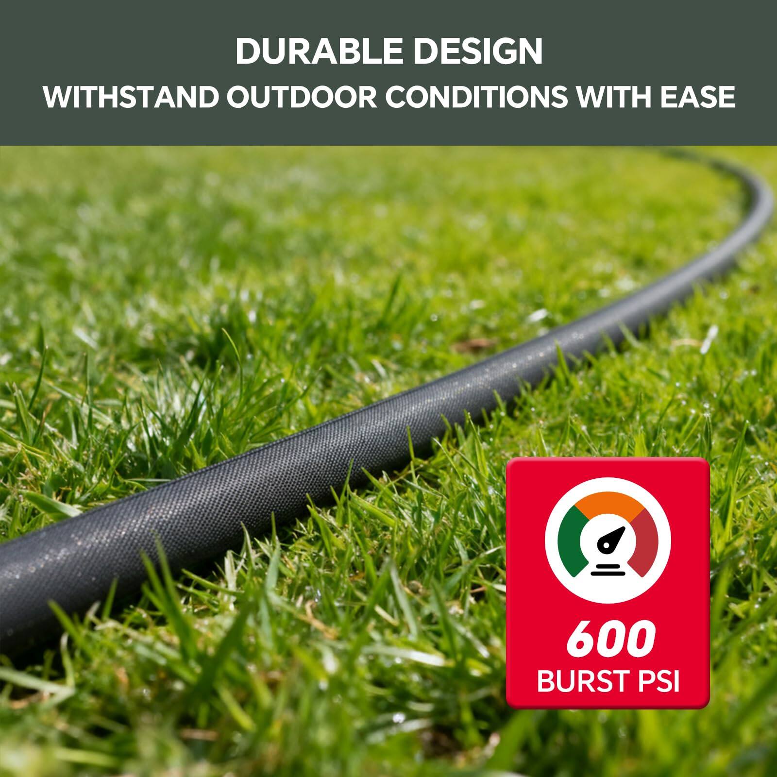DURABLE DESIGN  
WITHSTAND OUTDOOR CONDITIONS WITH EASE  

600 BURST PSI