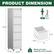 **PRODUCT DIMENSION**
- **Height:** 72" (64.21")
- **Width:** 17.72"
- **Depth:** 14.96"
- **Drawer Dimensions:**
- **Width:** 15.6"
- **Depth:** 13"
- **Height:** 9.8"
- **Maximum load capacity every drawer:** 55 LBS