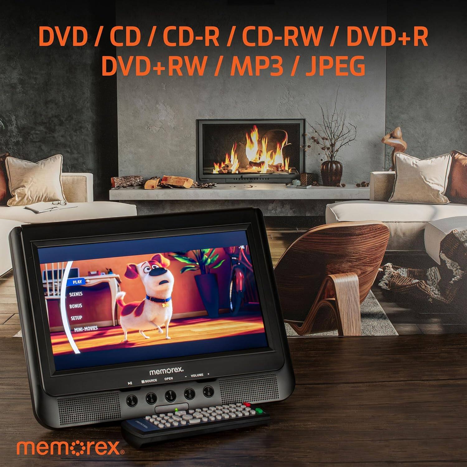 DVD / CD / CD-R / CD-RW / DVD+R / DVD+RW / MP3 / JPEG

PLAY SCENES BONUS SETUP MINI-MOVIES

memorex

VOLUME SOURCE OPEN