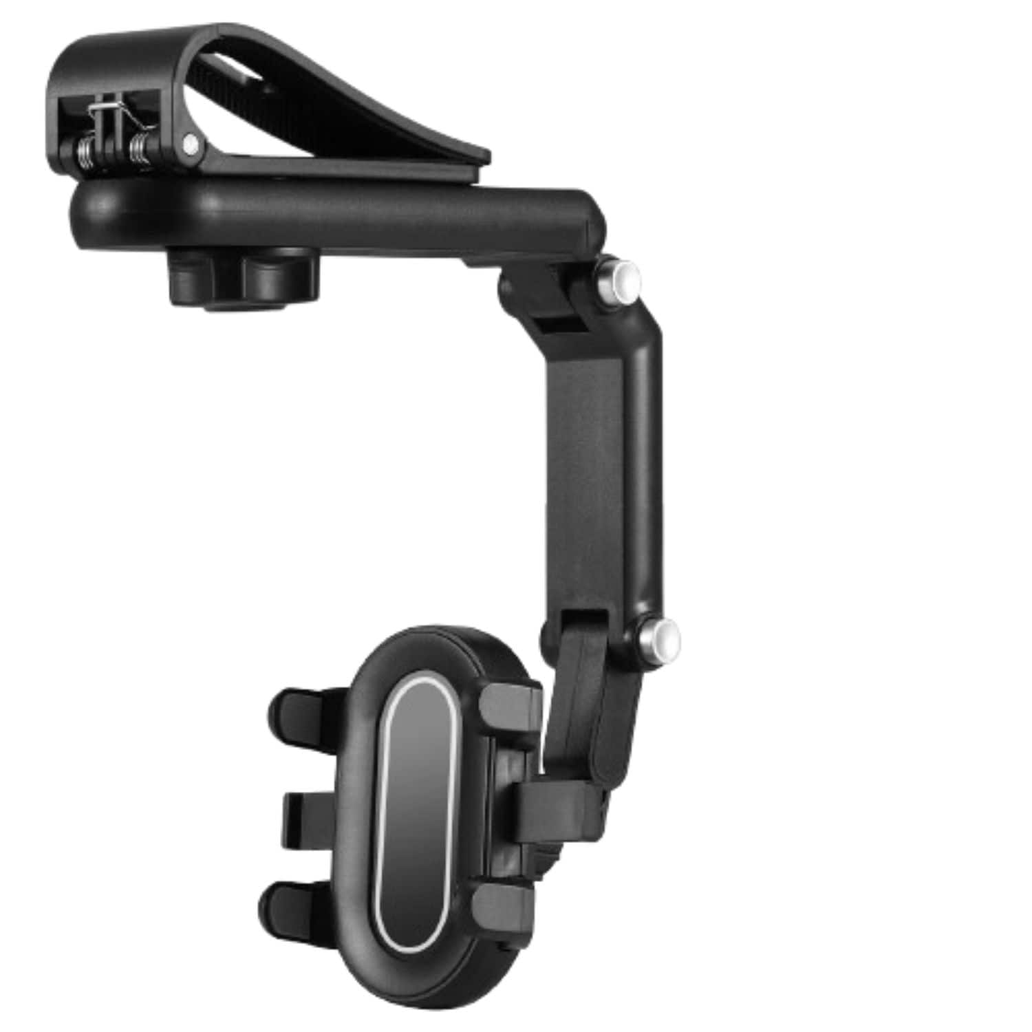 Stock Preferred - 1080° Rearview Mirror Car Phone Holder - Black