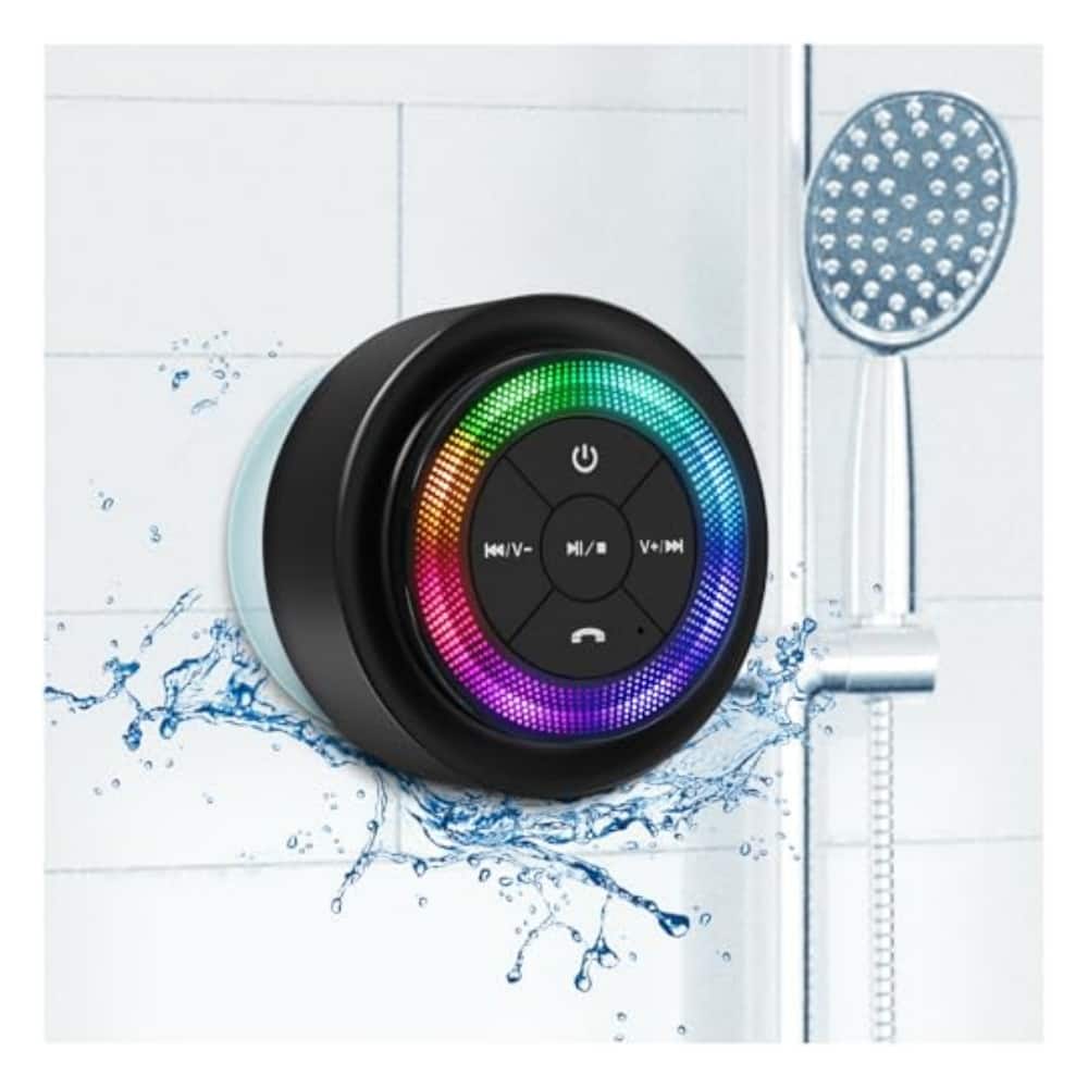 Dazzed Corner - Portable Bluetooth,Wireless Shower Speaker - Black