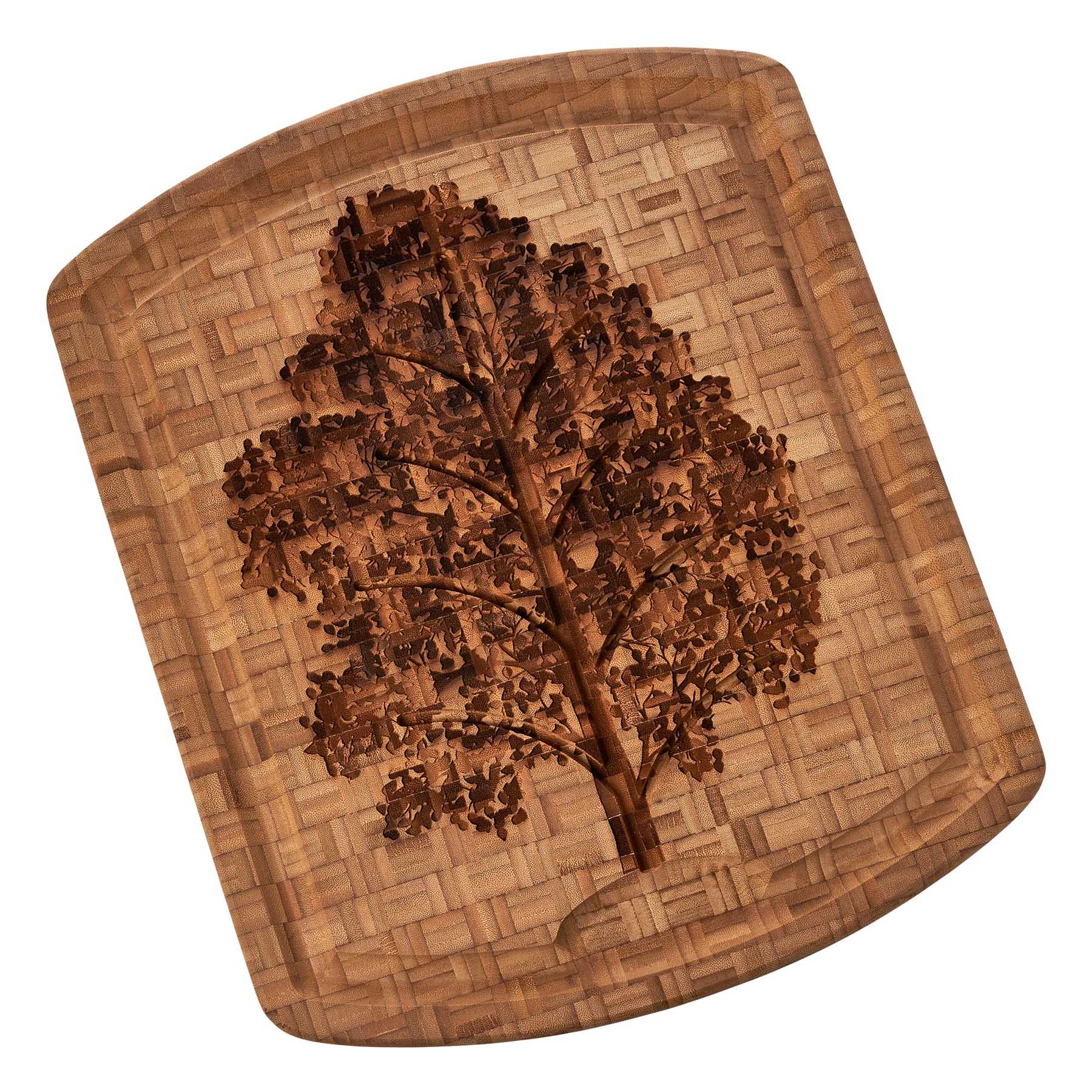 Left. Totally Bamboo - Family Tree Etched Carving Board, 19-1/2" x 15-3/4".