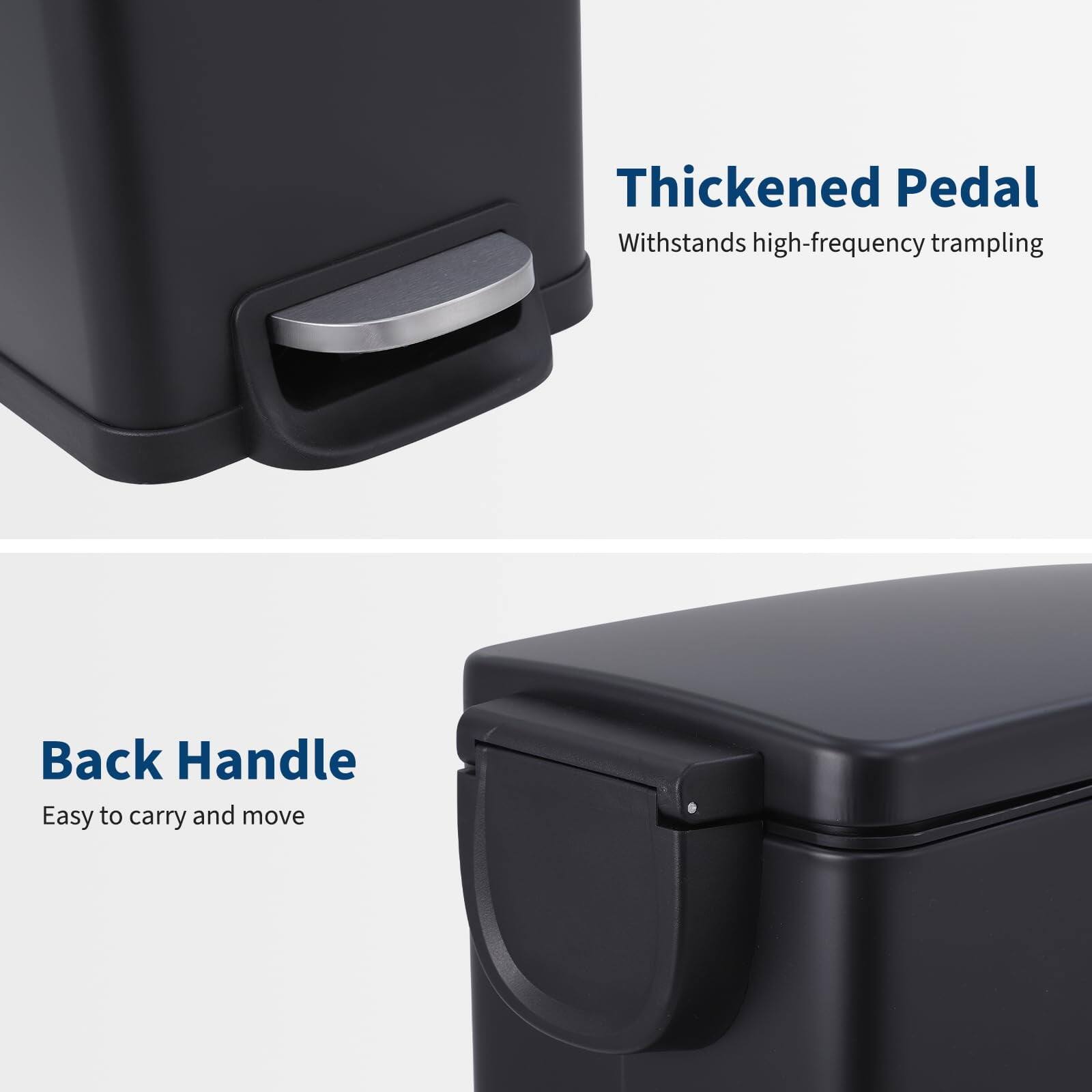 Thickened Pedal  
Withstands high-frequency trampling  

Back Handle  
Easy to carry and move
