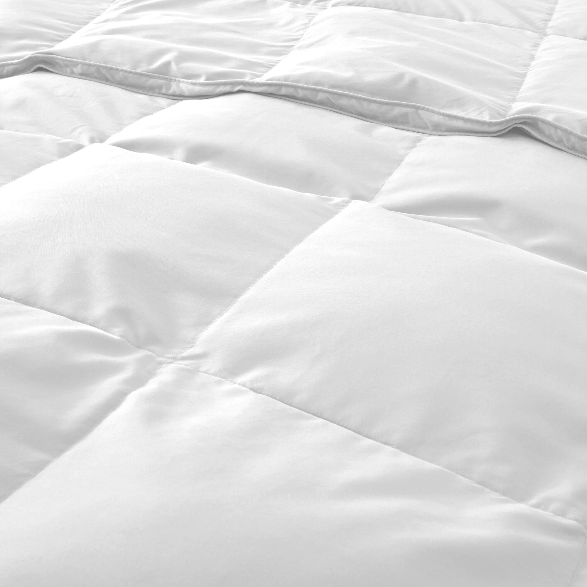 Back. Peace Nest - Peace Nest Luxurious Hotel Feather and Down Fiber Comforter, All Season Duvet Insert, White, Twin - White.