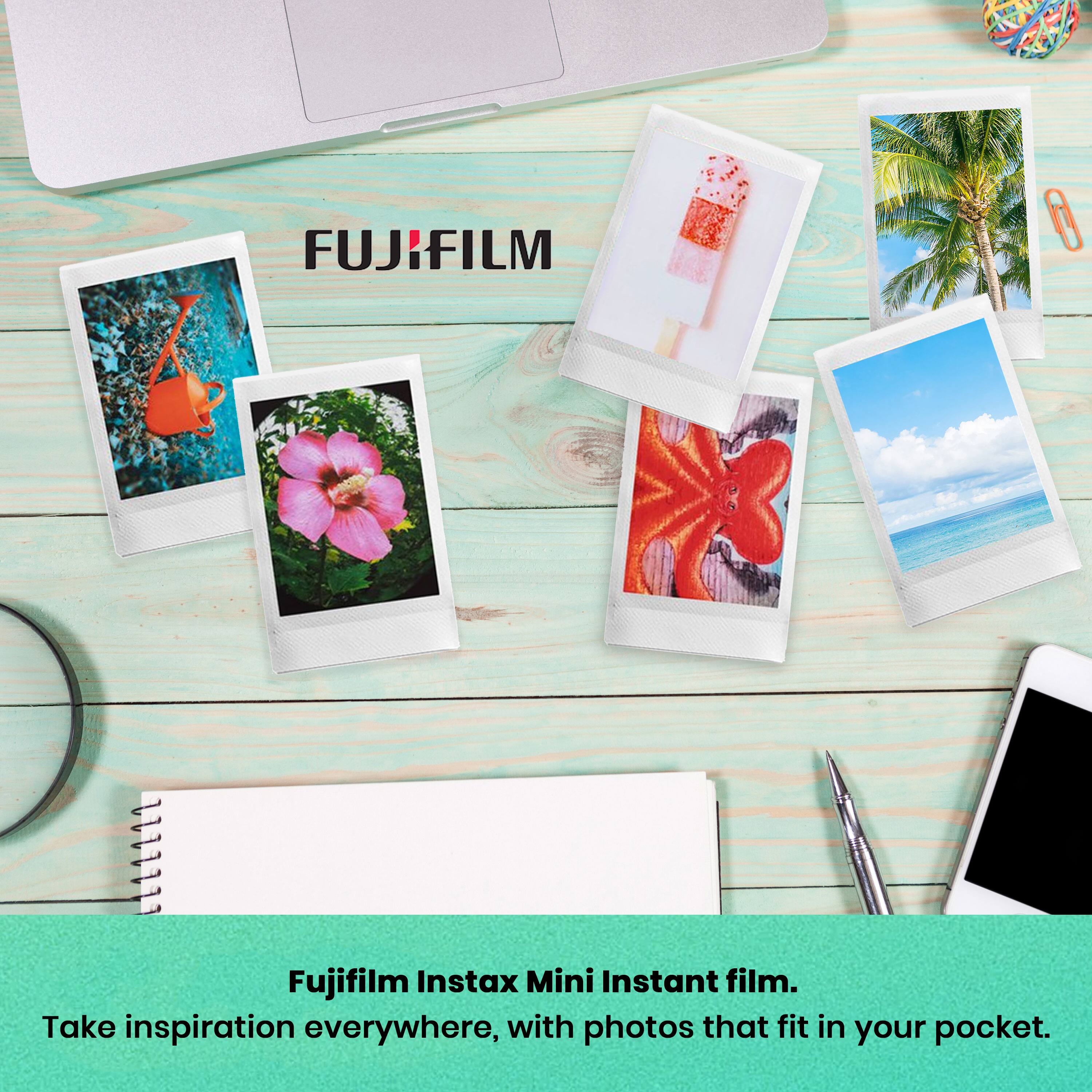 FUJIFILM  
Fujifilm Instax Mini Instant film.  
Take inspiration everywhere, with photos that fit in your pocket.