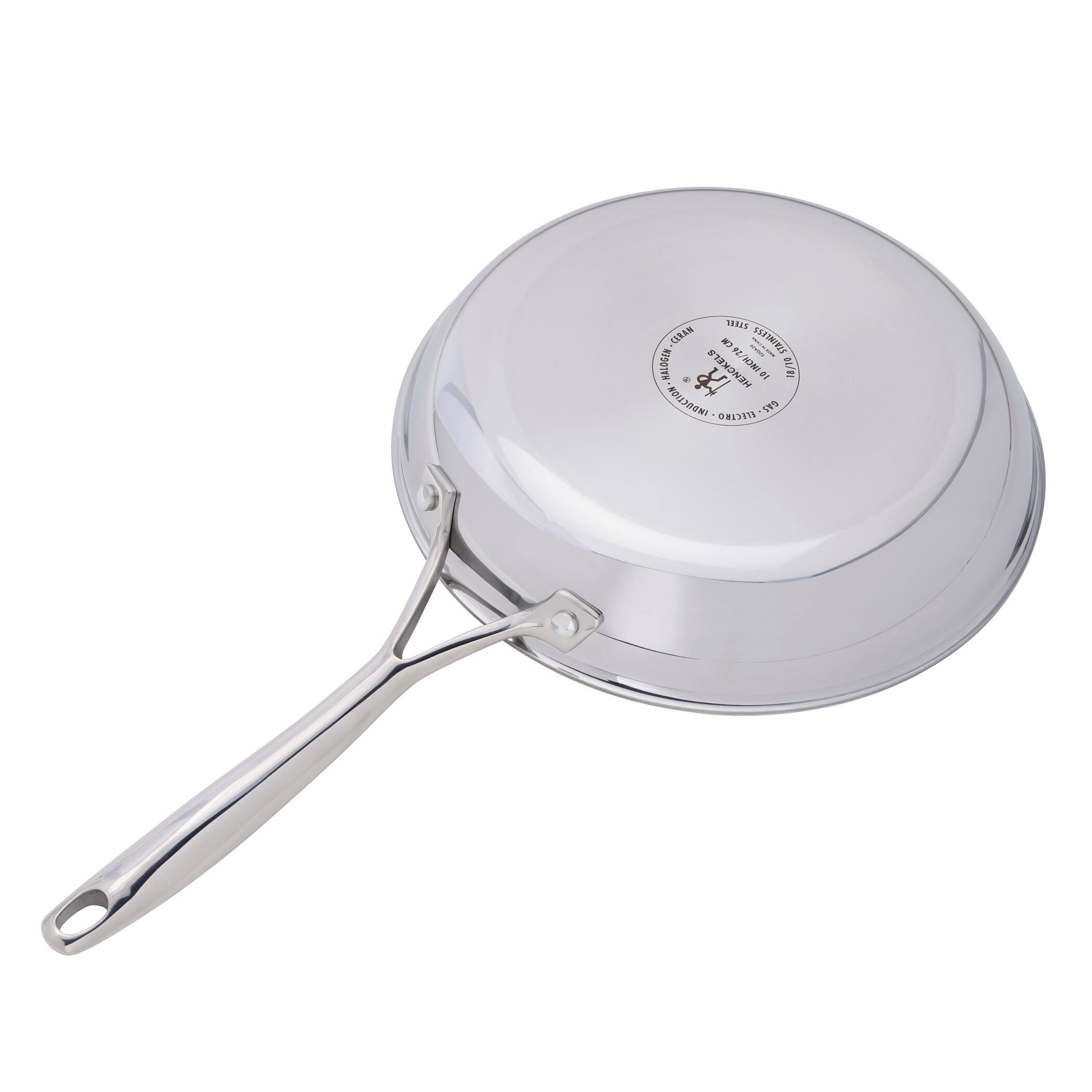 MRE ESAAN N SAEINGS / A = RISOTVR MEKER HONY DL/RI - #1 #OSLDE 4 ELSCTR 199

The text on the lid of the pan reads:
"MADE IN CHINA
STAINLESS STEEL
NON-STICK
ELECTRIC / GAS / INDUCTION
18/8 STAINLESS STEEL"